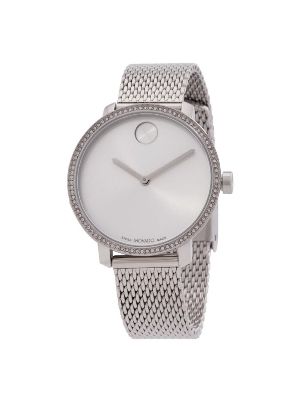 NWT Movado Bold Shimmer Quartz Silver Dial Ladies Watch